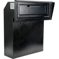 thumbnail image 1 of Pochar Rainproof Heavy Duty Mailbox Door Drop Box - Galvanized Steel Weatherproof Mailbox for Keys, Deposit, Payment, Mails - Through The Door Mail Drop Box (Black), 1 of 9