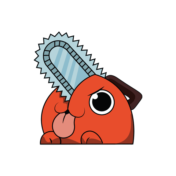 Pochita Sticker  Chainsaw Man Anime Vinyl Decal | Laptop, Notebook, or Water Bottle Sticker