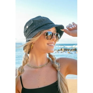 Pocket Accent Denim Bucket Hat