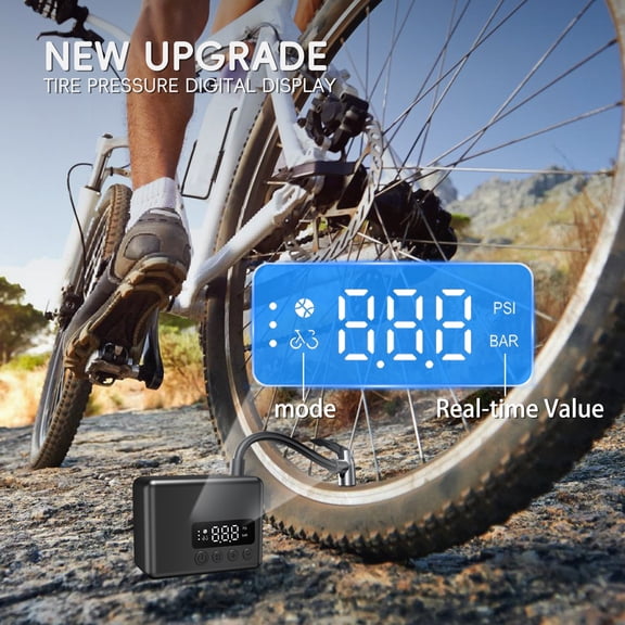 Pocket Air Pump Mini Electric Bike Pump 130PSI Auto Stop Fast Inflation Type C Rechargeable With Presta Schrader Valves For Bicycles Balls Cycling Essentials