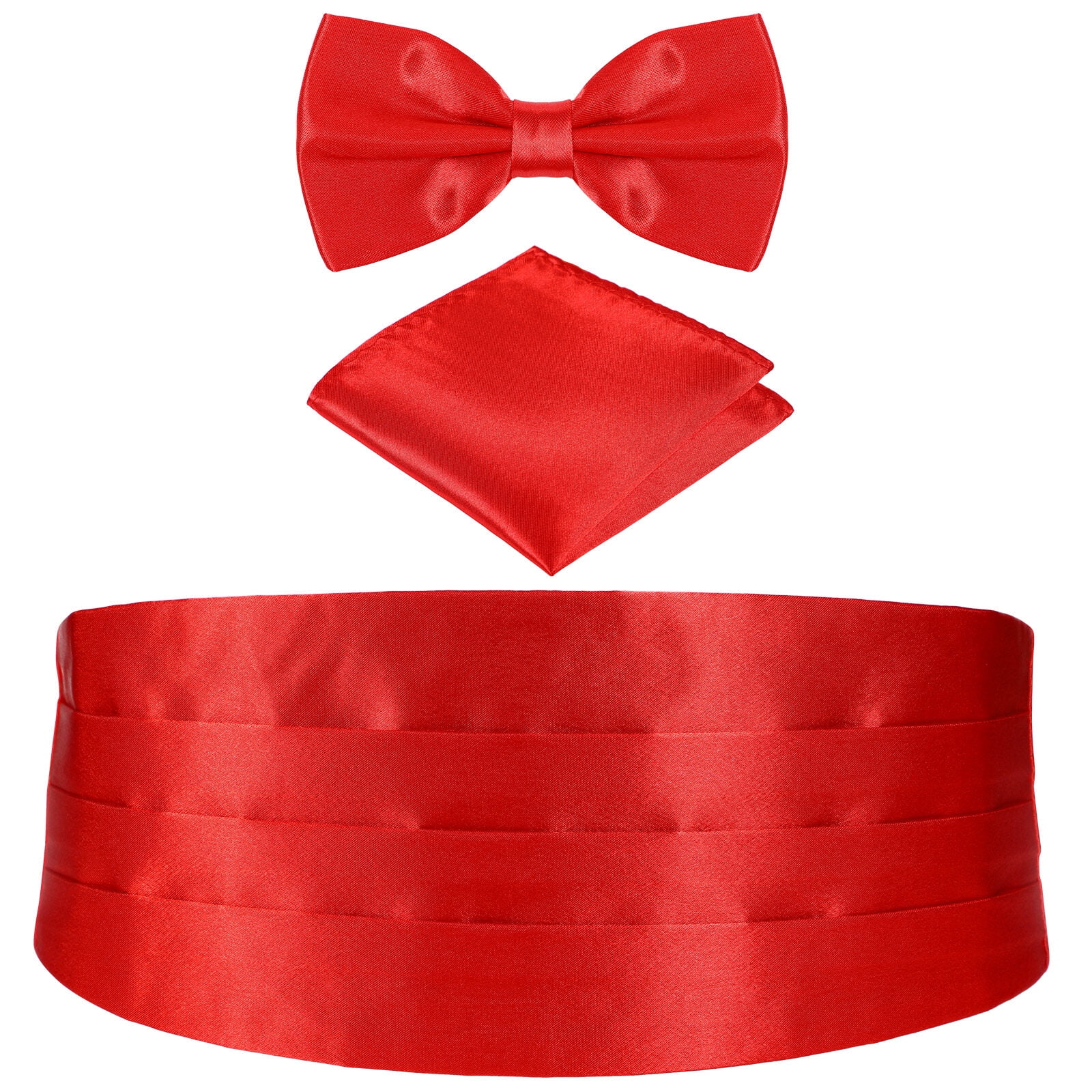 Pocket Belt Bridge for Men Red Tuxedo Men's Satin Bow Tie Stain