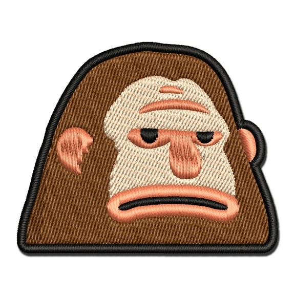 Pocket Bigfoot Sasquatch Head Peeking Applique Multi-Color Embroidered Hook & Loop Patch - 3.5 Inch Large