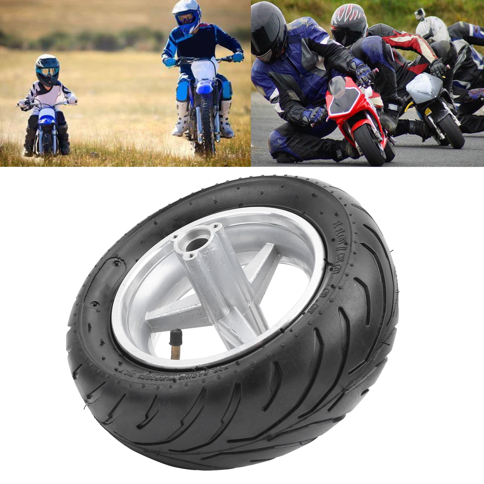 Pocket Bike Tire Wheel Anti Skid Rubber Tire Pocket Bike Wheel For 47cc