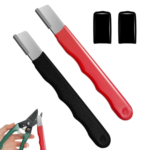 Pocket Blade Sharpener Tungsten Steel Multipurpose Garden Tool for Pruning Shears Scissors Hatchets 2 Pack