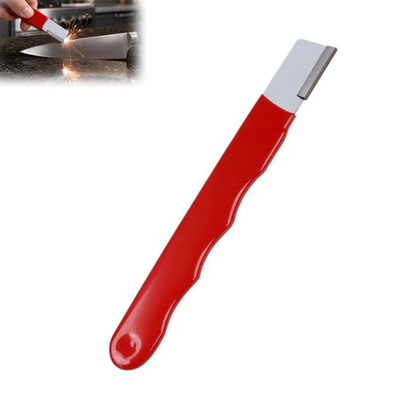 Pocket Blade Sharpener – Wolfram Steel Garden Tool Sharpener, Multipurpose Knife Sharpener For Pruning Shears, Hatchets, Scissors, Sickle, Fence Shears (Red, 1PC)