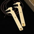 thumbnail image 1 of Pocket Brass Caliper - Dual Scale Vernier Gauge for Jewelry Making - Mini Measuring Tool for Beads, Rings & Wire - Precision Metal Ruler for Jewelers & DIY Craft Projects, 1 of 5