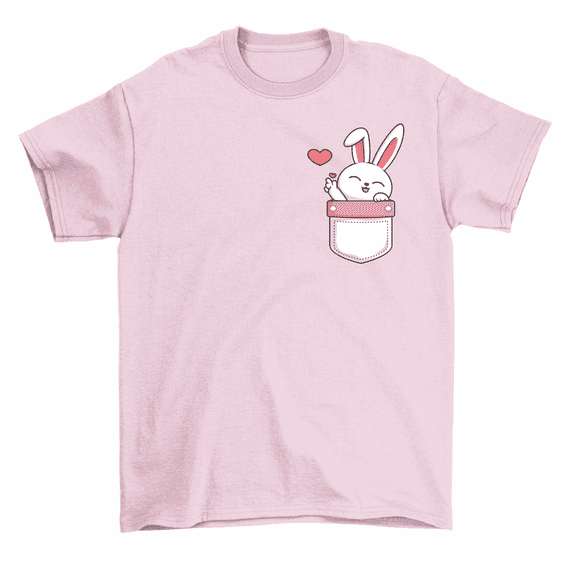 Pocket Bunny Rabbit T-Shirt Women Unisex
