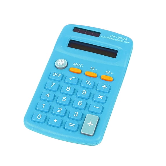 Pocket Calculator 8 Digit Display Mini Basic Solar Battery Powered Desktop Calculators for Students Kids School Home Use