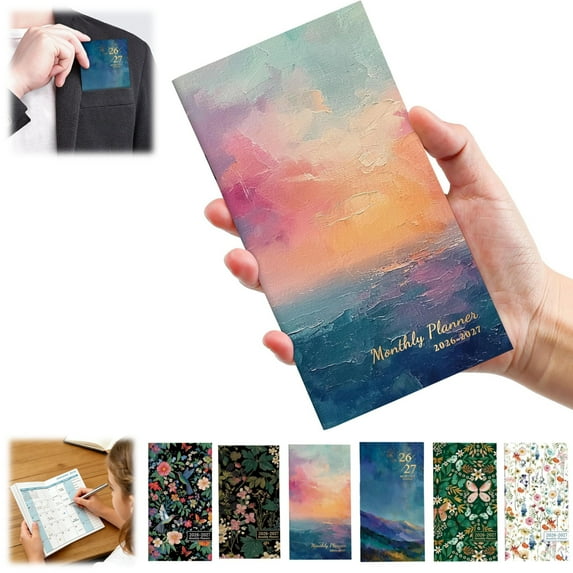 Pocket Calendar 2026-2027 for Purse, Two Year Monthly Planner Pocket Size, Jan 2026 to Dec 2027 Monthly Planner Small Size (6.5" x 3.5")