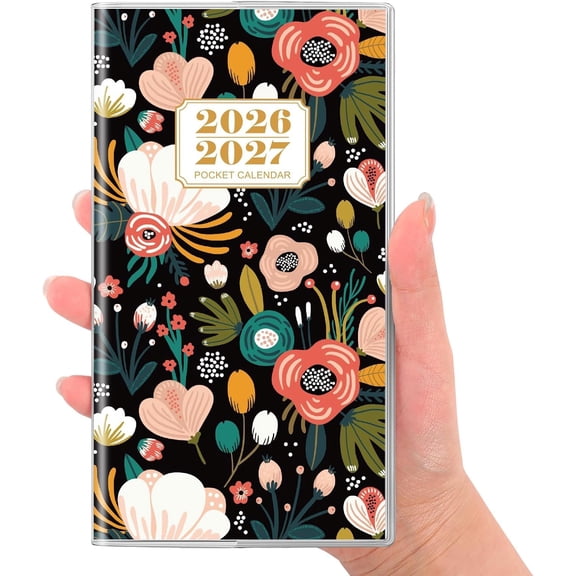 Pocket Calendar 2026-2028, Pocket Monthly Planner July 2026 to December 2028 for Purse, 6.7 x 3.7 Inch 30-Month Small Planner, Academic Year Calendar, Compact Design with Plastic Sleeve