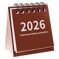 thumbnail image 1 of Pocket Calendar 2026 Mini Small Desk Calendar Unprinted Wind Calendar Punch Card Countdown Planner Desktop Small Table Ornaments, with Inspirational Sentences, 1Pc, Multicolor(Red,2.5x1.4x2.9"), 1 of 9