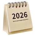 thumbnail image 1 of Pocket Calendar 2026 Mini Small Desk Calendar Unprinted Wind Calendar Punch Card Countdown Planner Desktop Small Table Ornaments, with Inspirational Sentences, 1Pc, Multicolor(White,2.5x1.4x2.9"), 1 of 9
