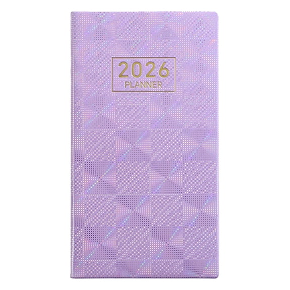 Pocket Calendar 2026 Small Planner, Mini Weekly and Monthly Planner Pocket Size for Purse, Leather Small Daily Calendar Book for Organizing & Planning (Pink2) 1Pcs
