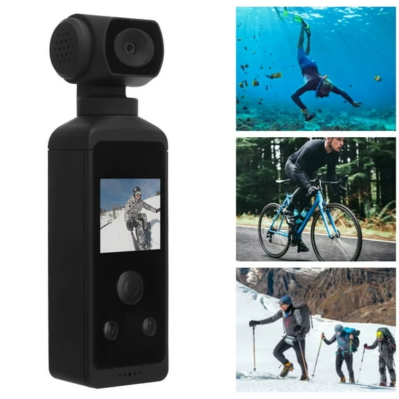 Pocket Camera 4K HD 270 Rotatable Anti Shaking Wifi with Mic Clip for Outdoor Riding Diving Shooting