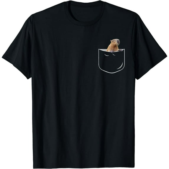 Pocket Capybara Shirt, Funny Capybara In Pocket Gift T-Shirt