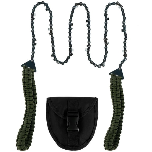 Pocket Chainsaw 36 inch 48 Teeth/16 Teeth Camping Chain Saws with Paracord Handle Folding Hand Chain Saw Portable Handheld Survival Chain Saw for Wood Cutting Camping Hiking
