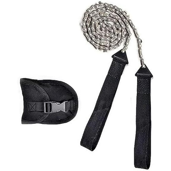 Pocket Chainsaw with Paracord Handle,Rope Saw for Tree Limbs,36 Inch Rope Chain Saw with 16 Sharp Teeth,Black Survival Gear,Rope Saw for Camping,Tree Cutting,Backpacking