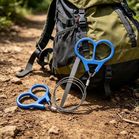 Pocket Chainsaw, Portable Emergency Wire Saw with 360 Degree Multi Material Cutting, High Performance Survival Cable Tool for Hiking Hunting Backpackers