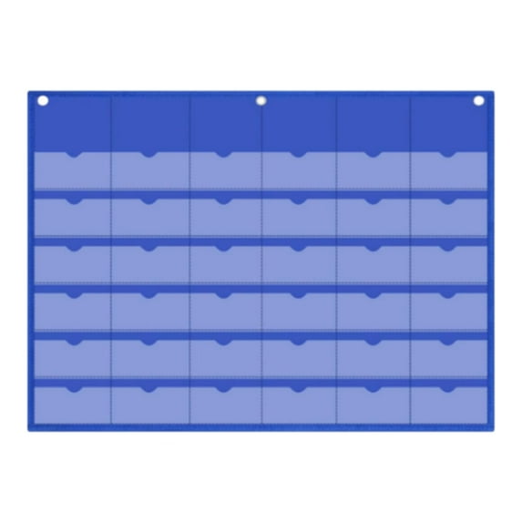 Pocket Chart Class Hanging Organizer Card Holder PVC Material Ample Storage Space for Office Cabinet Dormitory