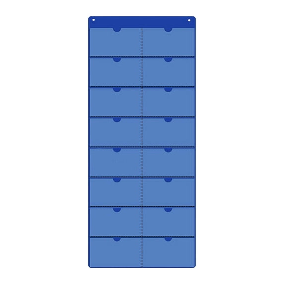 Pocket Chart Classroom Calendar Holder Oxford Material for Teacher School Office Wall Organizer