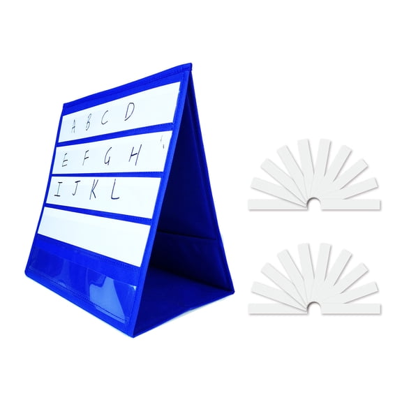 Pocket Chart for Sentence Strip/Flash Card, Word Spelling Games Teaching Tool for Class, Desktop Pocket Chart Calendar