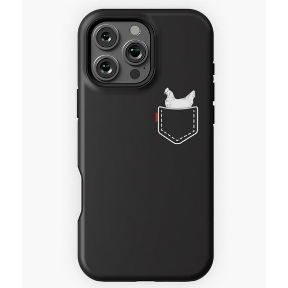 Pocket Chicken Cute Farm Animal Phone Case for iPhone 16 15 14 13 12 11 Pro Max