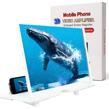 Pocket Cinema 2026 Upgraded Screen Magnifier for Cell Phone, 10–18 Inch 3D HD Foldable Phone Projector, Portable Mobile Screen Amplifier for Movies, Gaming & Travel
