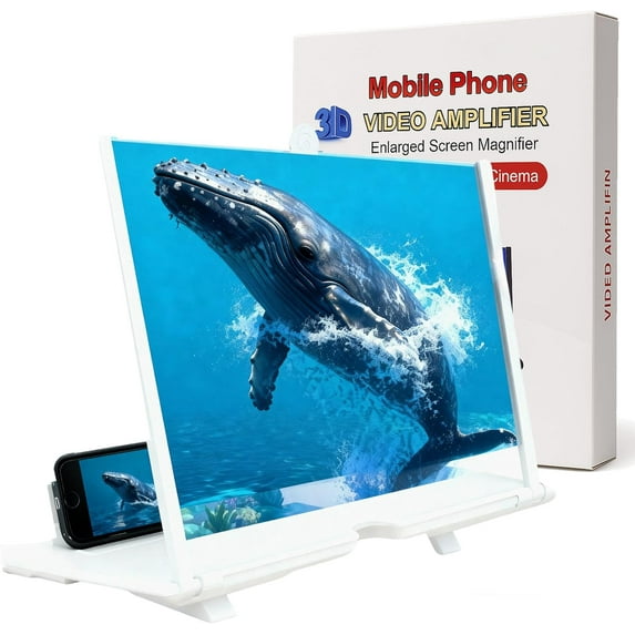 Pocket Cinema 2026 Upgraded Screen Magnifier for Cell Phone, 10–18 Inch 3D HD Foldable Phone Projector, Portable Mobile Screen Amplifier for Movies, Gaming & Travel