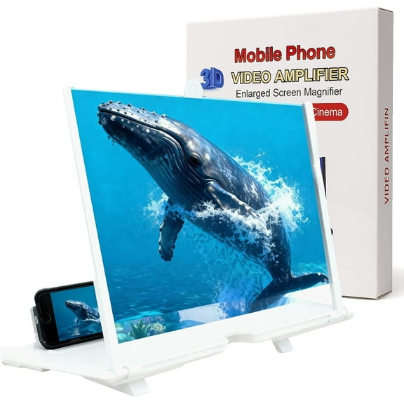Pocket Cinema 2026 Upgraded Screen Magnifier for Cell Phone, 10–18 Inch 3D HD Foldable Phone Projector, Portable Mobile Screen Amplifier for Movies, Gaming & Travel