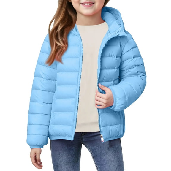 Pocket Coat, Short Cotton Jacket With Solid Color Design, Front Pockets, Short Length And Cotton Filling, For Children Aged 4-12's Everyday Wear, School, And Outdoor