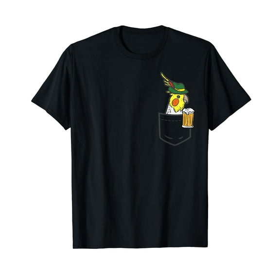 Pocket Cockatiel Oktoberfest German Festival Bird Men Women T-Shirt