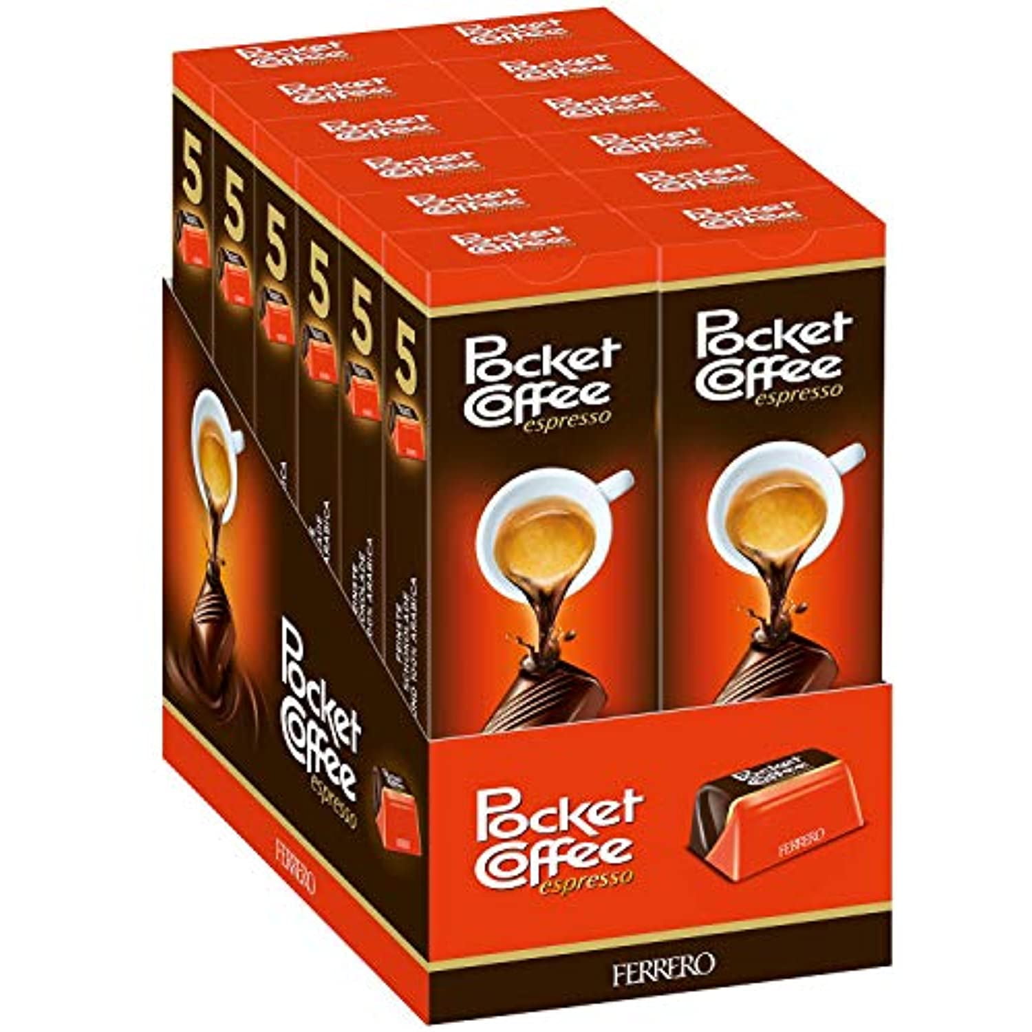  Pocket Coffee By Ferrero Italy - Case of 8 Boxes of 32