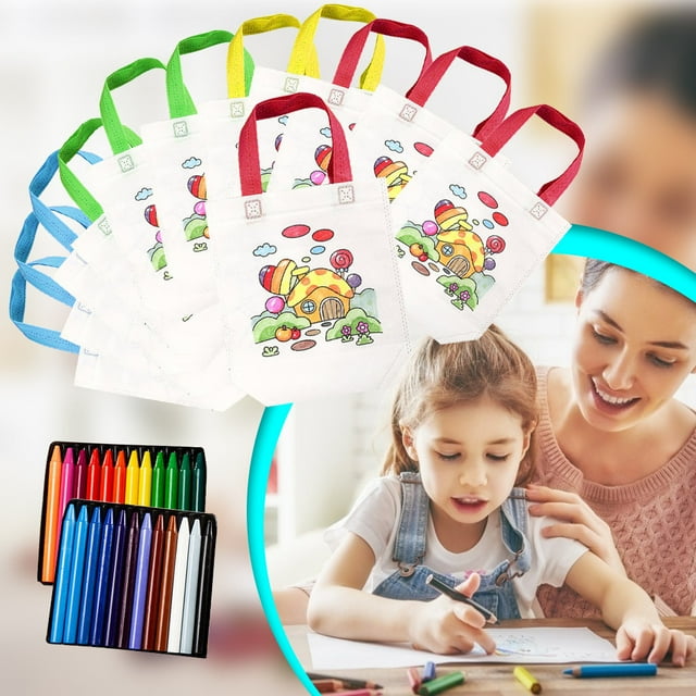 Pocket Color Wheel Bulk Ballpoint Pens DIY 12Pc Bag 24Pc Crayon Handmade Drawing Materials