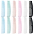 thumbnail image 1 of DF 12PCS Dual Density Hair  Pocket Comb, Pocket Size Plastic Detangling Combs for All Hair Types, Fine & Wide Tooth Comb Set for Women, Men, Kids, Home & Travel Use, 1 of 6