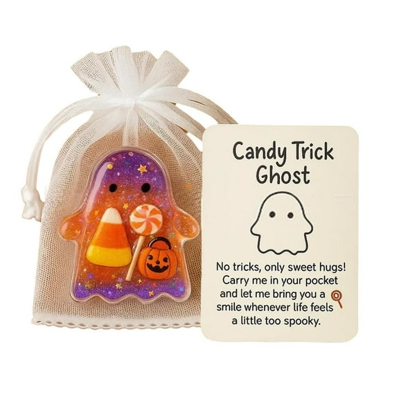 Pocket Comfort Ghosts, Pocket Hug Ghost, Ghost Pockets Cards, Halloween Pockets Hug Ghost with Encouragement Card, Ghosts, Cute Mini Decorative Souvenirs