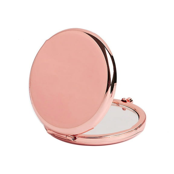 Pocket Compact Cosmetic for Women Girls Daily Use Delicate Golden 2.5 Inch Round Pocket Makeup