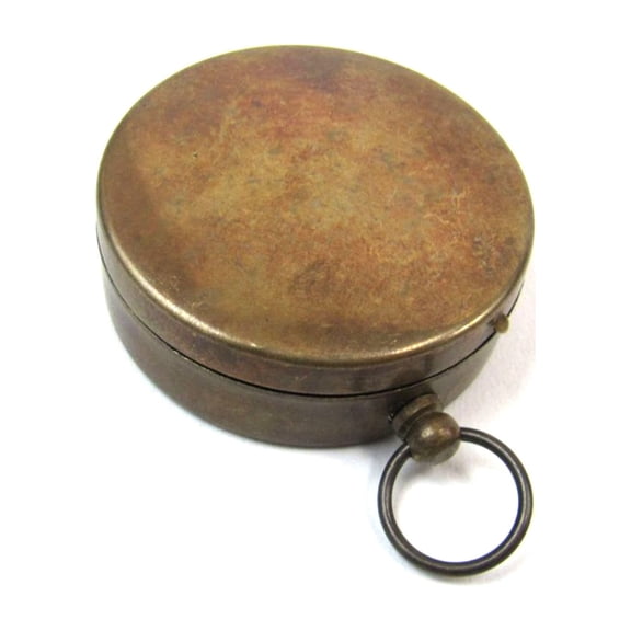 Pocket Compass 1.75" Brass Antique