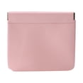 thumbnail image 1 of Pocket Cosmetic Bag, Auto Close Squeeze Leather Makeup Pouch Travel Toiletry Organizer Portable Jewelry Case Small Coin Purse Handheld Beauty Storage Pouch 4.33x4.72in Pink, 1 of 5
