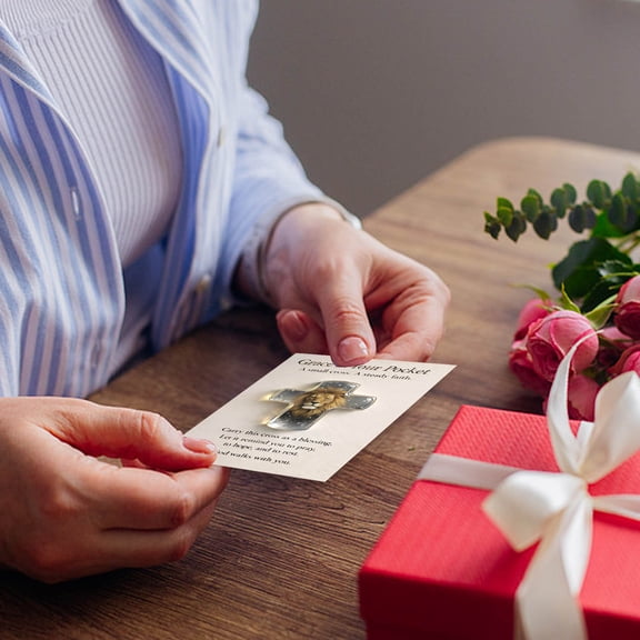 Pocket Cross Gift - Easter Cross Pocket Hug Card, Grace in Your Pocket Token and Greeting Card, Inspirational Easter Gift and Decoration