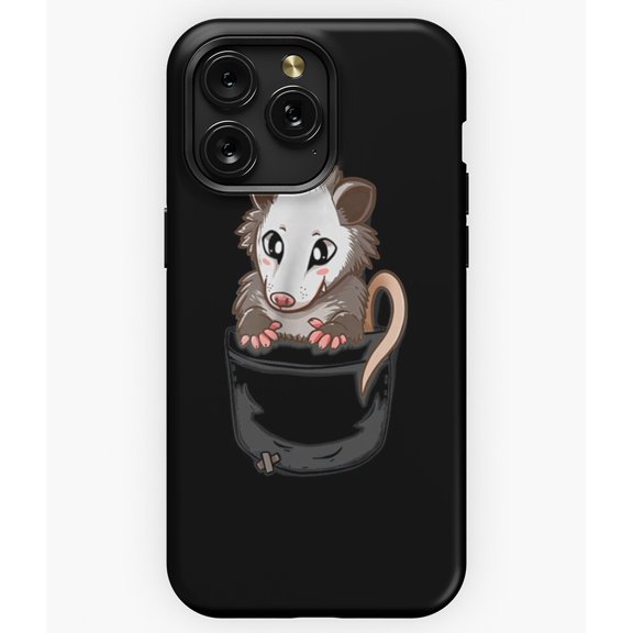 Pocket Cute Opossum Design M3516 Phone Case for iPhone 17 16 15 14 13 12 11 Pro Max