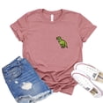 thumbnail image 1 of Pocket Dinosaur T-shirt Brontosaurus Shirts Jurassic Tee Animal Lover Shirt Women's Birthday Gift Herbivore Tshirt, 1 of 3
