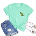 thumbnail image 1 of Pocket Dinosaur T-shirt Brontosaurus Shirts Jurassic Tee Animal Lover Shirt Women's Birthday Gift Herbivore Tshirt, 1 of 3