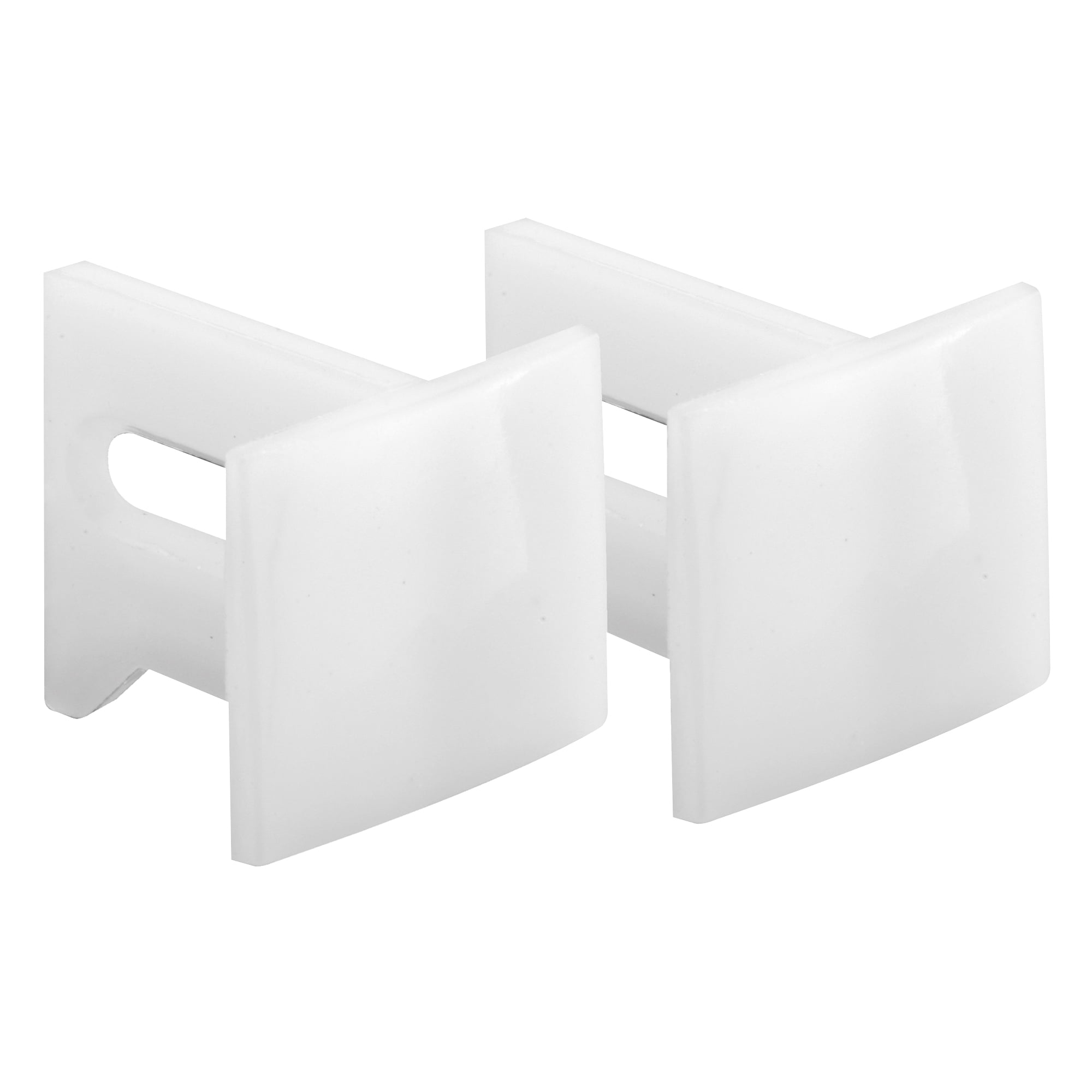 Pocket Door Bottom Guides, 11/8 in., Plastic, White (2pack)