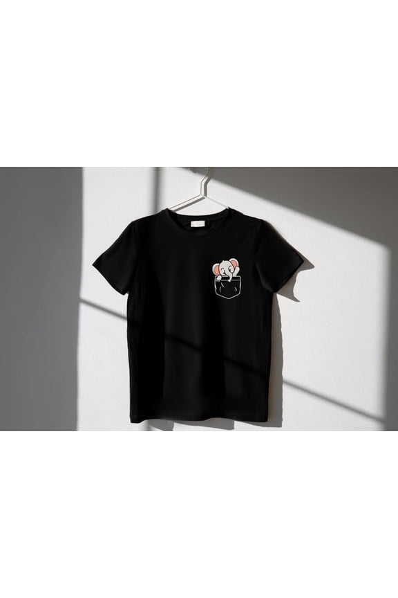 Pocket Elephant Shirt, Cute Elephant Shirt, Elephant Baby Shirts, Animal Lover Tee, Pocket Elephant Tee, Elephant Birthday Gift Tee All Size S-5Xl