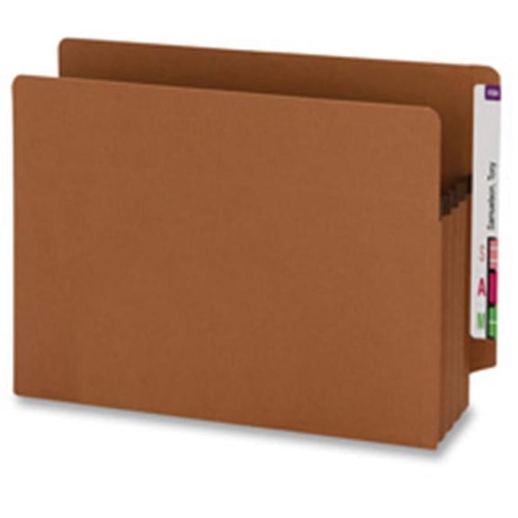 Pocket- End Tab- Recycled- 3-.50in. Exp- Ltr- Redrope