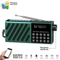 thumbnail image 1 of Portable Pocket FM Radio,Wireless Bluetooth Speaker,Solar Rechargeable Handheld Radio with LED Display,TF Card/USB Playback,MP3 Player,Recording,Emergency Light,Perfect for Home,Outdoor,Emergency Use, 1 of 7