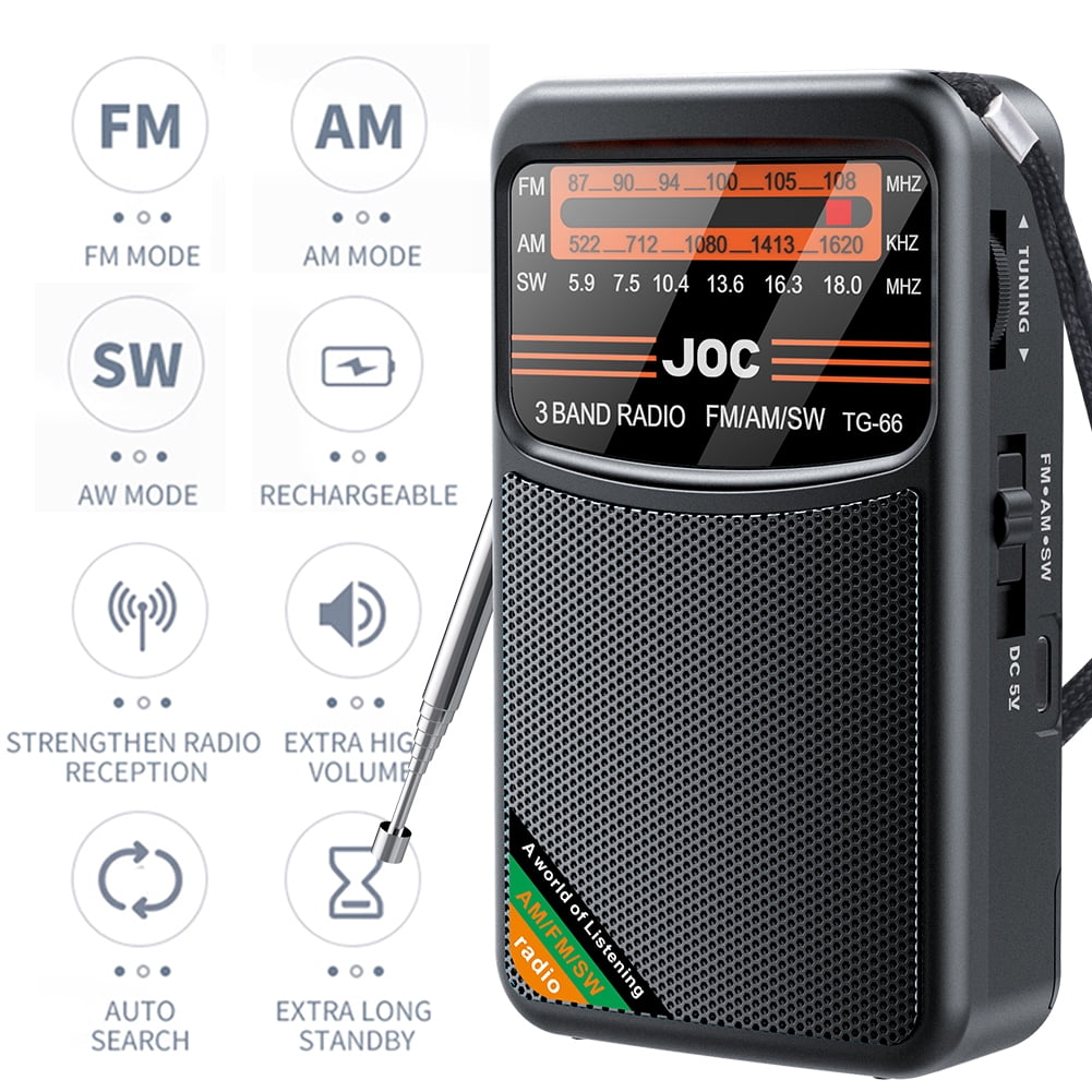 Transistor Fm Decoder Pocket FM AM SW Radio, Rechargeable Portable Full Band Transistor Radio ...