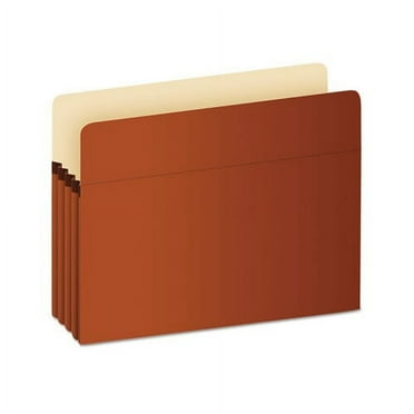 Pocket File 3.5" Expansion, Legal Size, Red Fiber