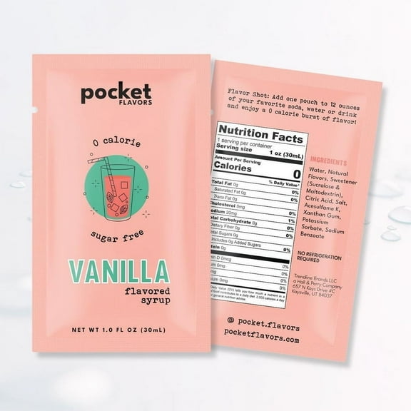 Pocket Flavors Flavored Syrups Packets - Vanilla, 8 Count