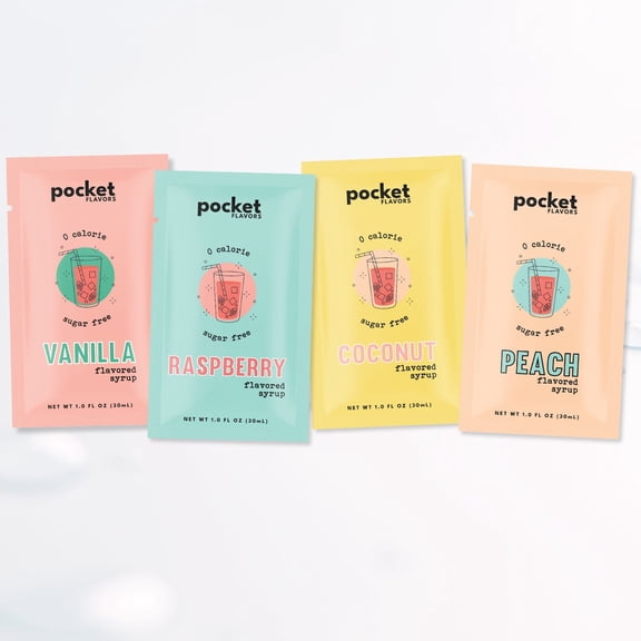 Pocket Flavors Flavored Syrups Packets - Variety Pack, 32 Count